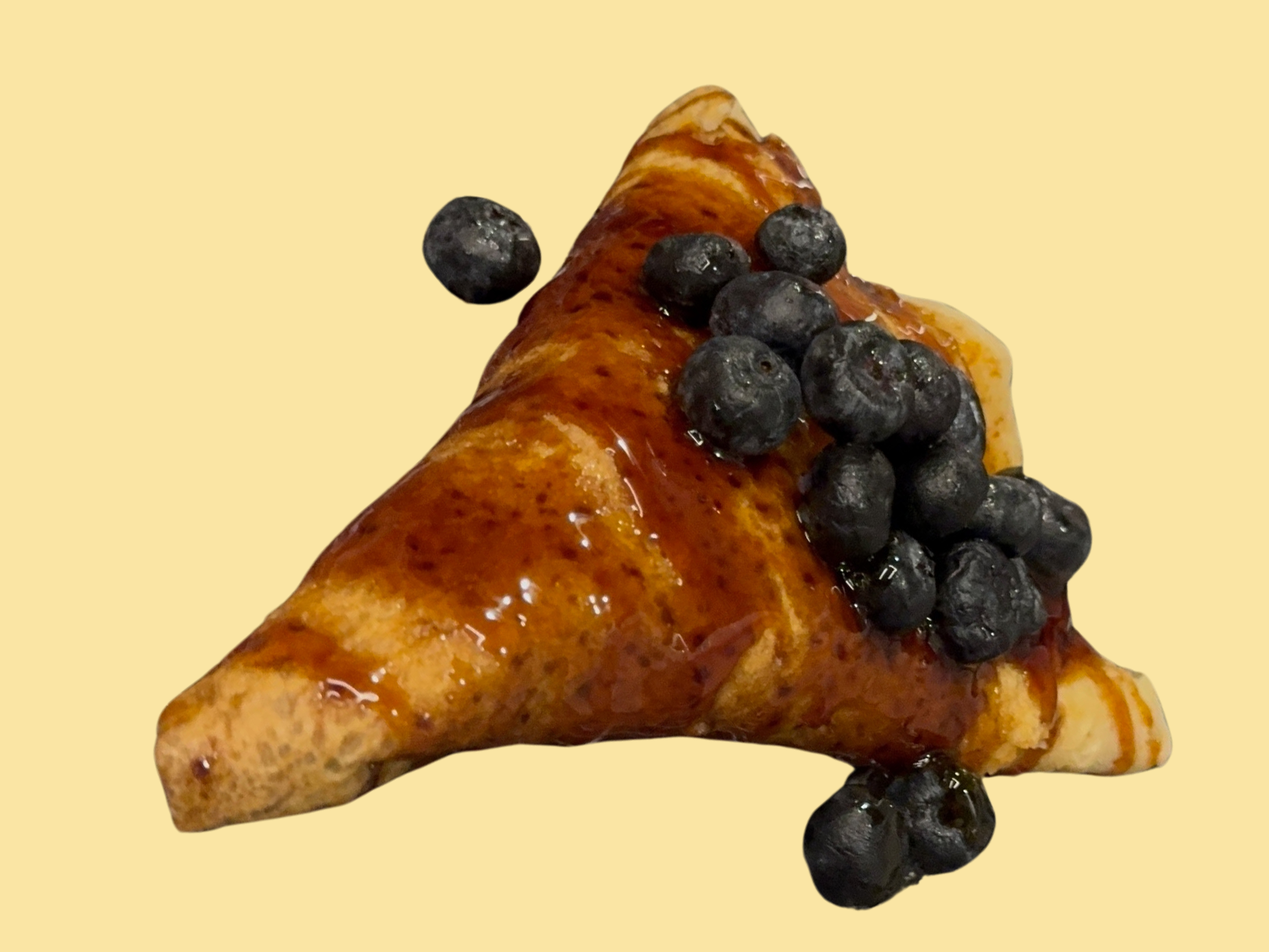 Креп с карамел и боровинки